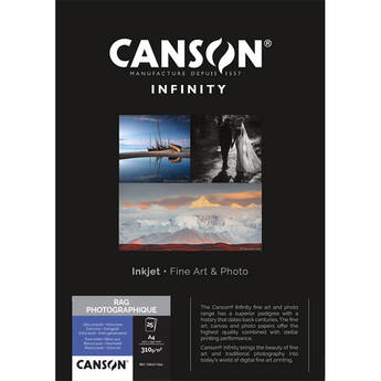Canson Infinity Rag Photographique II Paper (310 gsm, 8.5 x 11", 25 Sheets)