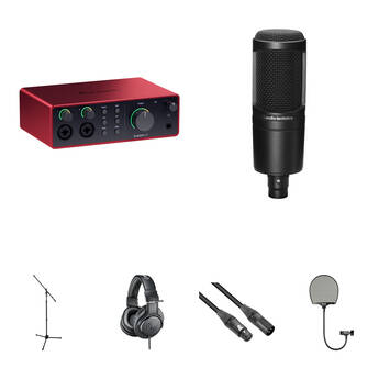Focusrite Scarlett 4i4 4th Generation USB-C Audio Interface Recording Kit