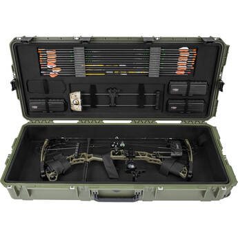 SKB iSeries REV2 Plush Large Parallel Limb Bow Case (OD Green, Gray Plush Interior)