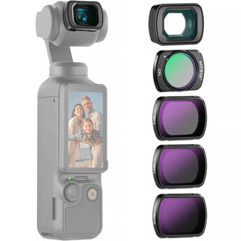 Neewer FL-B08 ND Filter, CPL Filter & Wide-Angle Lens Set for DJI Osmo Pocket 3 (5-Pack)