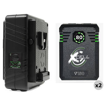 Core SWX XCell Micro-Sized Smart Battery 2-Battery Kit with Dual Charger (148Wh, V-Mount)