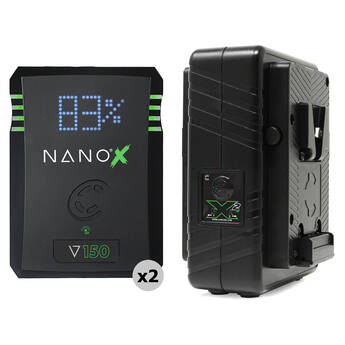 Core SWX NANOX V150 2 x Batteries + Dual Travel Charger Kit (V-Mount)
