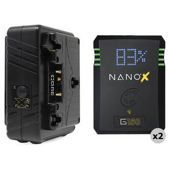 Core SWX NANOX G150 2 x Batteries + Dual Travel Charger Kit (Gold Mount)