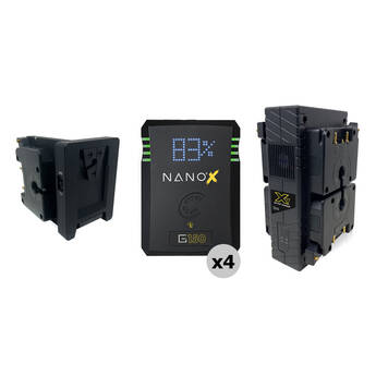 Core SWX NANOX G150 4 x Batteries + Quad Charger + Sharkfin Kit (Gold Mount)