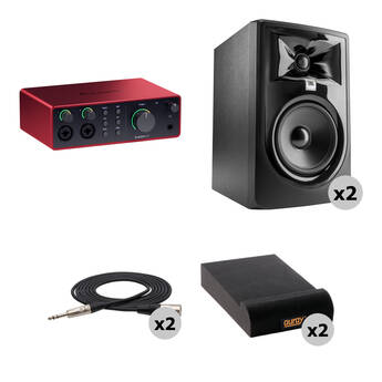 Focusrite Scarlett 4i4 USB-C Audio/MIDI Interface Mixing Kit with Monitors and Cables (4th Generation)