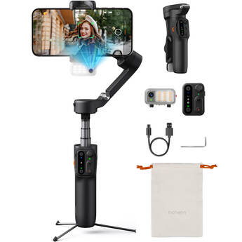 Hohem iSteady V3 AI Smartphone Gimbal with AI Tracker & Fill Light Module (Black)