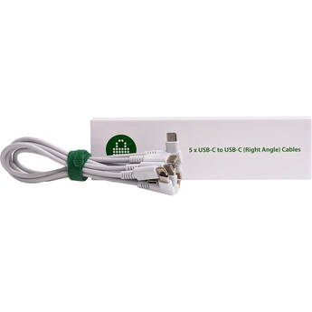 LocknCharge USB-C to USB-C Right-Angle Cable (1', 5-Pack)