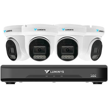 Luminys K54-4L1A2 4-Channel UHD 4K NVR with 2TB HDD & Four 5MP LumiLuxLite Turret Cameras Kit