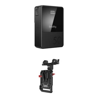 SmallRig VB50 Mini Battery Kit + Adjustable 15mm Mounting Plate Kit (50Wh)