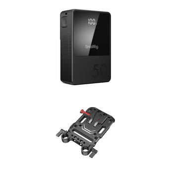 SmallRig VB50 Mini Battery Kit + Fixed 15mm Mounting Plate Kit (50Wh)