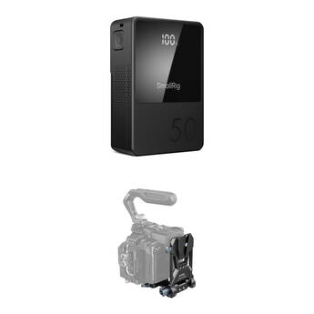 SmallRig VB50 Mini V-Mount Battery with Folding V-Lock/Arca Plate Kit (50Wh)