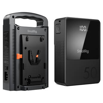 SmallRig VB50 Mini V-Mount Battery + Dual Charger Kit (50Wh)
