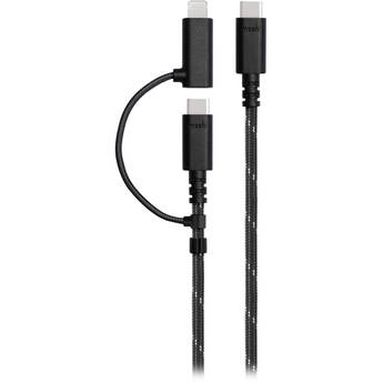 Moshi Charging/Sync 2-in-1 Cable with USB-C and Lightning Connector (3.2', Jet Black)
