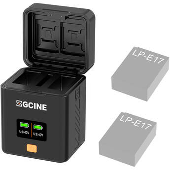 ZGCINE Fast Dual Charger for Canon LP-E17 Batteries