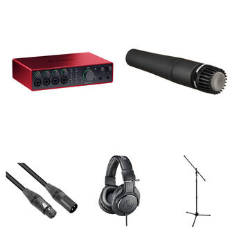 Focusrite Scarlett 18i16 USB-C Audio/MIDI Interface Guitar Recording Kit (4th Generation)