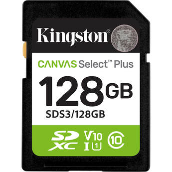 Kingston 128GB Canvas Select Plus UHS-I SDXC Memory Card