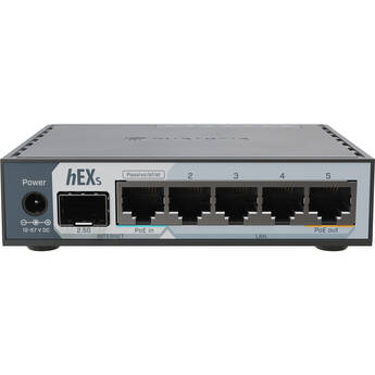 MikroTik hEX S 5-Port Gigabit Passive PoE Compliant Managed Network Router