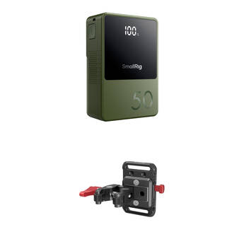 SmallRig VB50 Mini V-Mount Battery + Clamp Plate Kit (50Wh, Green)