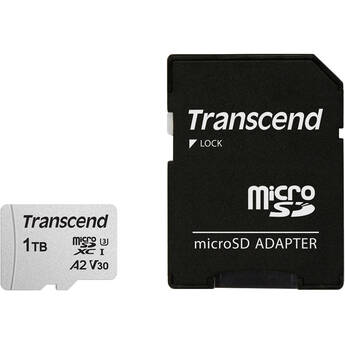 Transcend 1TB 300S UHS-I microSDXC Memory Card with SD Adapter