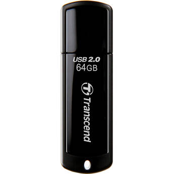 Transcend 64GB JetFlash 350 USB 2.0 Flash Drive (Black)