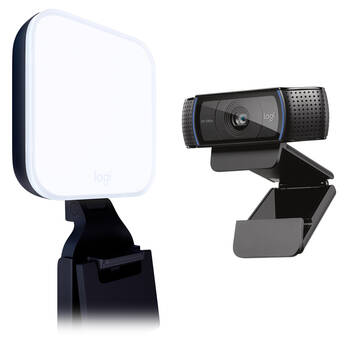 Logitech C920s HD Pro Webcam with Litra Glow Premium Streaming Light Kit