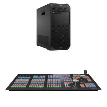Vizrt TriCaster Vizion Tower with 44 NDI Inputs and 16 SDI I/O with TriCaster Flex Dual Control Panel (1-Year Standard Support, 3-Year Viz Flowics)