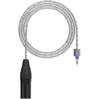 Dekoni Audio Ensemble Pre-Split Silver Braided Cable with Balanced 4-Pin XLR Male (64")