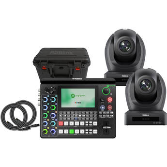 RGBlink mini-edge SDI 10-Channel Switcher & 2 vue PTZ 20x Cameras with AI Dynamic Tracking