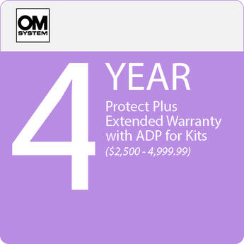 OM SYSTEM 4-Year Protect Plus Support with ADP for Digital Imaging Kits (Point-of-Sale, $2500 - $4999.99)