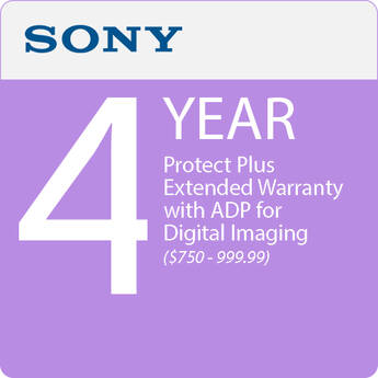 Sony 4-Year Protect Plus Extended Warranty with ADP for Digital Imaging Bundles ($750 - $999.99)