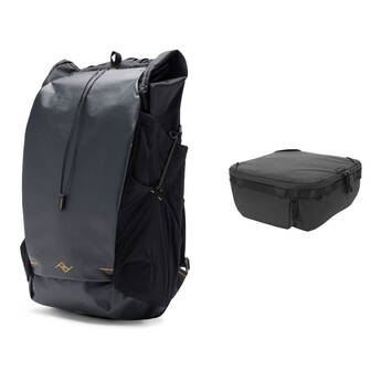 Peak Design Outdoor Backpack and Medium Camera Cube Kit (Black, 45L)