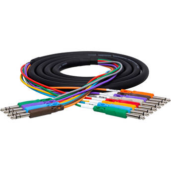 Hosa Technology STP804 Four TRS 1/4" Male to Eight TS 1/4" Male Snake (13.2')