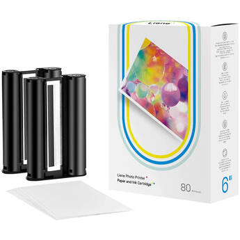 Liene Amber Photo Paper & 2 Ink Cartridge Refill (4 x 6", 80 Sheets)