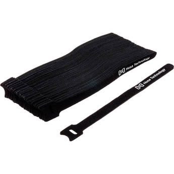 Hosa Technology WTI-508 Hook & Loop Cable Ties 0.5 x 8" (Black, 50-Pack)