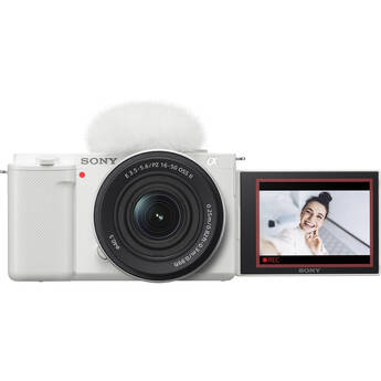 Sony ZV-E10 Mirrorless Camera with 16-50mm f/3.5-5.6 II Lens (White)