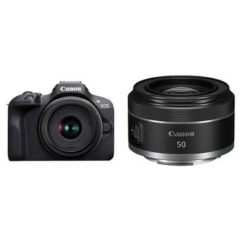Canon EOS R100 Mirrorless Camera with 18-45mm and 50mm Lenses Kit