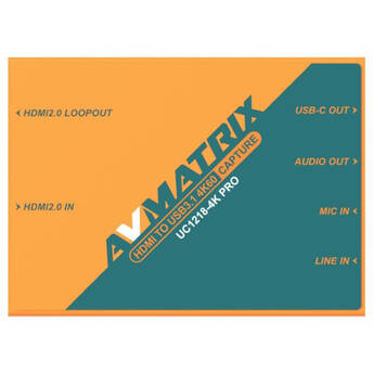 AVMATRIX UC1218-4K PRO HDMI to USB 4K Capture Box
