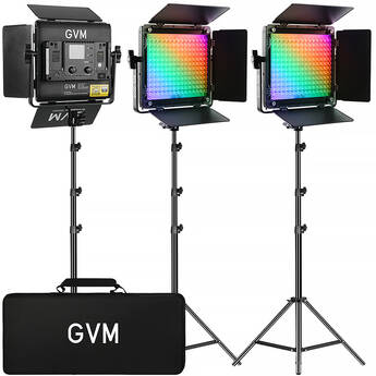 GVM 800D 6X 40W RGB LED Light Panel (3-Light Kit)