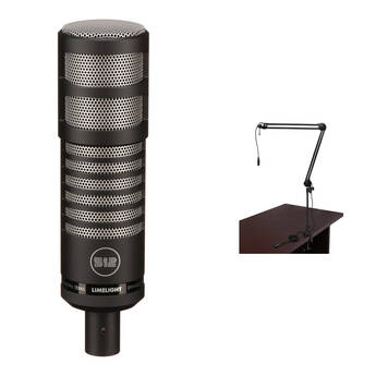 512 AUDIO Limelight Dynamic Vocal XLR Microphone Kit with Boom Arm and Cable