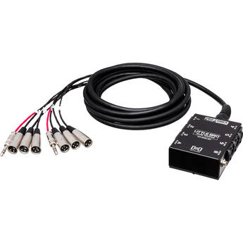 Hosa Technology SH6X230 Little Bro Stage Box Snake w/6 Send and 2 Return Channels- 30' (9.1 m)
