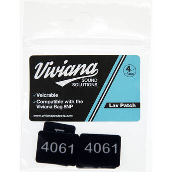 Viviana Lav Mic Patch for 8NP Bag and DPA 4061 (Black, 4-Pack)