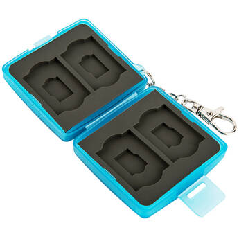 JJC Memory Card Case for 4 SD and 4 microSD Cards (Blue)