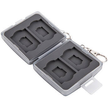 JJC Memory Card Case for 4 SD and 4 microSD Cards (Gray)