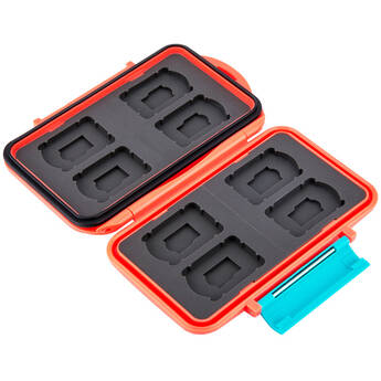 JJC Memory Card Case for 8 microSD & 8 Nintendo Switch Game Cards (Orange)