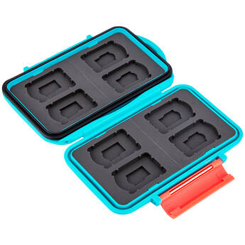 JJC Memory Card Case for 8 microSD & 8 Nintendo Switch Game Cards (Blue)