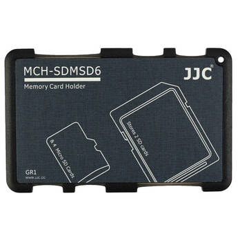 JJC Memory Card Holder for 2 SD & 4 microSD Memory Cards (Gray)