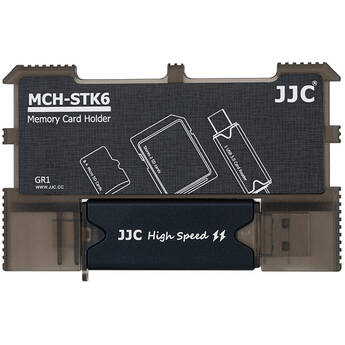 JJC Slide-In Memory Card Holder with Card Reader for SD & microSD Cards