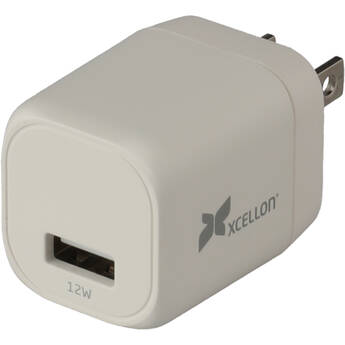 Xcellon 12W USB-A Wall Charger with Folding Prongs (White)