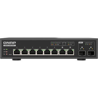 QNAP QSW-L3208-2C6T-US 6-Port 10G Managed Network Switch