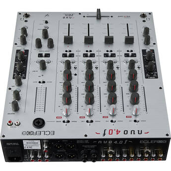 Ecler NUO4.0F Professional 4-Channel DJ Mixer (Silver)